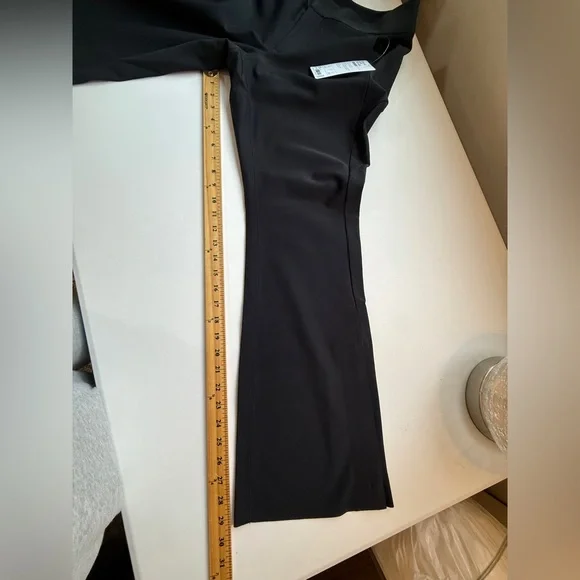 NWT Athleta Stellar Flare Trouser womens 14 petite black athleasure travel work - Picture 11 of 11